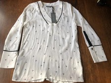 Image of Mint Velvet White Blouse Shirt Top Long Sleeve Size 8 NEW With Tags
