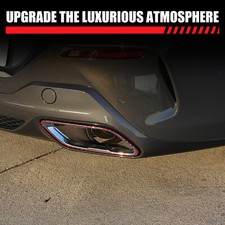 Glossy Black Steel Exhaust Tip Trim For BMW 8 Series G14/G15/G16 2019+ US