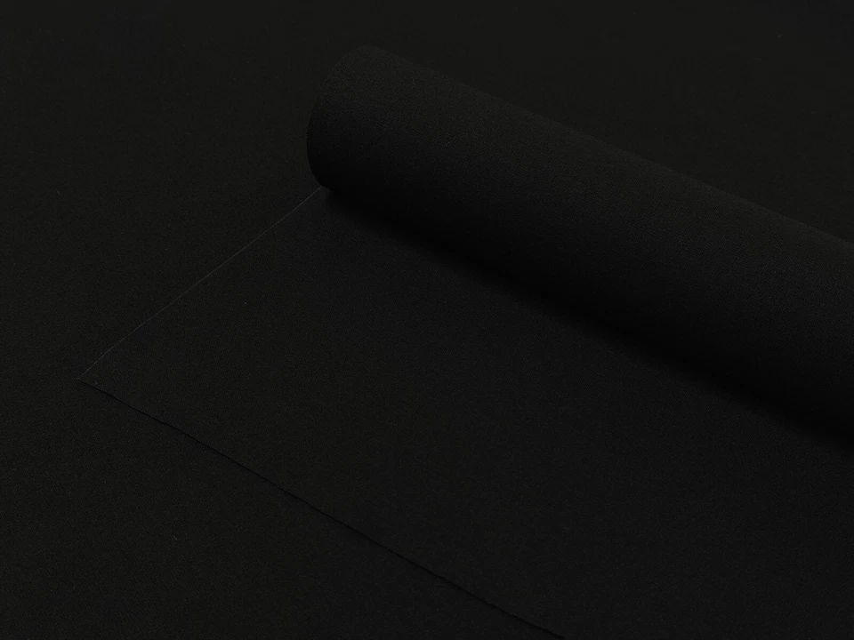 Black 100% Cotton Calico Fabric 150cm 60" Wide Canvas Craft Material 155 GSM - Image 2 of 2