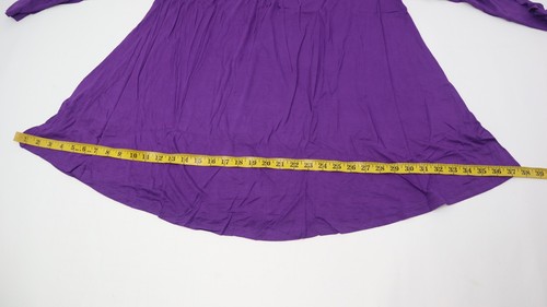 LARACE Para Mujer A-Tunics Manga Larga Prendas para el torso Cuello Redondo Camisa Púrpura 3X - Imagen 5 de 10