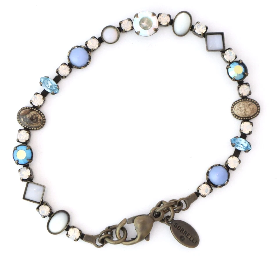 Brazalete Sorrelli AB Aurora Borealis Cristales Vidrio Leche Brillante Raro Clásico Foto 2 de 4