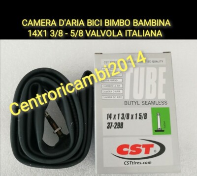 Camera D'Aria Bici Bambino 14 X 1 3/8 1 5/8 - Valvola Regina Italiana - Ecovel&ograve;