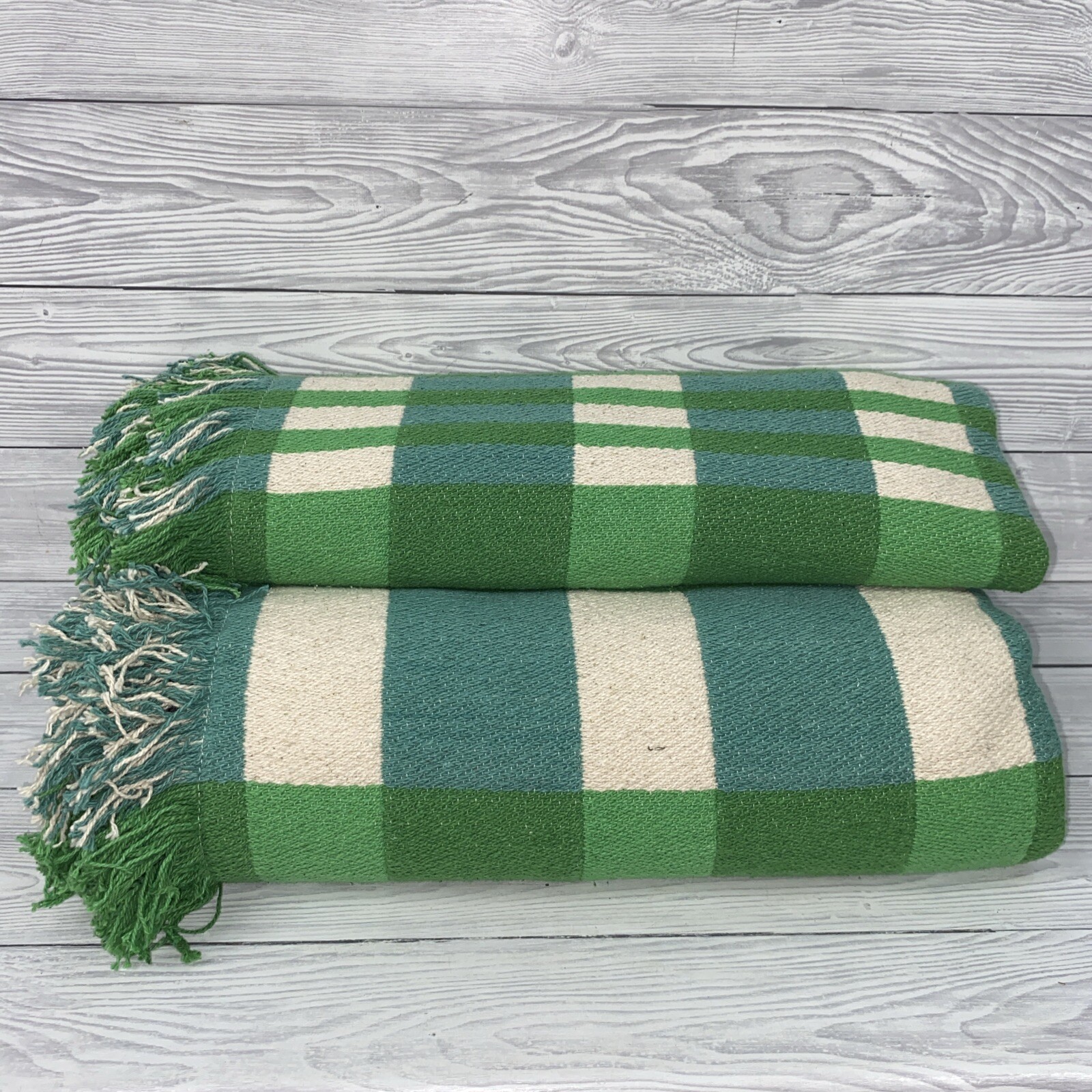 Manta de picnic Oliver Bonas Pikiniki verde a cuadros de algodón XL PC