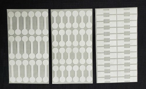 1000 Nashorn Tyvek weiß selbstklebende Hantel Schmuck Beschriftung Preisschilder - 3 Stile - Bild 2 von 9