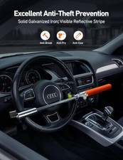 AstroAI Steering Wheel Lock Vehicle Cars/ Golf Cart w. Hammer Belt Cutter