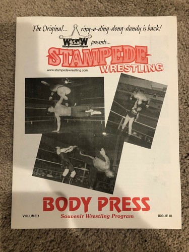 Owen Hart Body Press Original Stampede Wrestlng Tribute Program Sept 25 1999 WWE - Picture 2 of 13