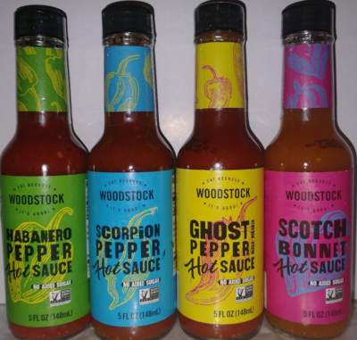 Sauce Piquante Woodstock - Mélange Poivre Fantôme, Scorpion, Habanero Et Bonnet écossais, 5 Fl Oz