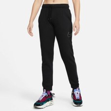 Pantalone sportivo invernale donna NIKE Sportswear DD5842-010 nero strass