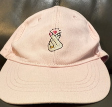 Little Heart Great Love Pink Strapback GenZ Finger Hearts Baseball Cap