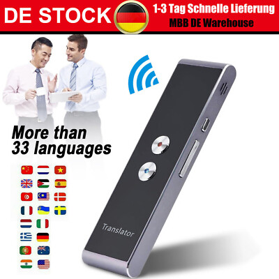 Echtzeit Sprachübersetzer 40+ Sprachen Sofortiger Übersetzer Sprachinterpreter