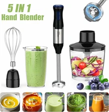 1000W 5 Speed 5 In 1 Immersion Electric Hand Blender Stick Chopper Mixer Juicer