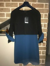Cop Copin Women Dress Black Blue Fashion Classic New