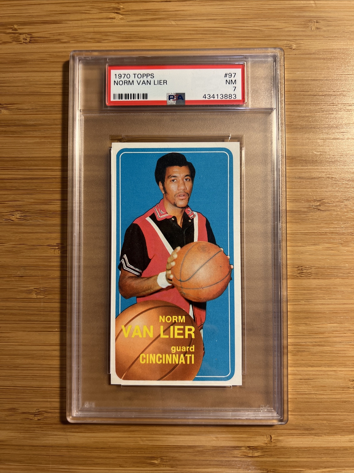 1970 Topps Basketball #97 Norm Van Lier PSA 7 NM (B)