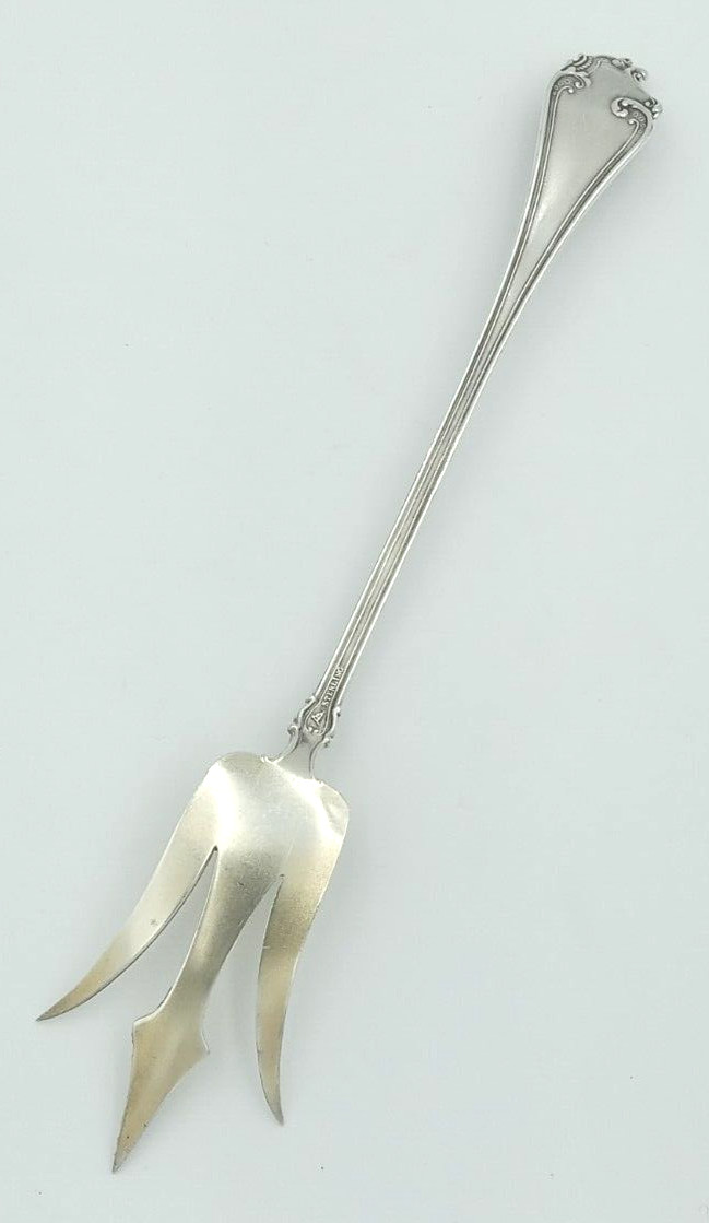 Antique Mechanics Sterling Co. Art Nouveau Winged Cherub 3 Tine Fork 8" MONO-JKL