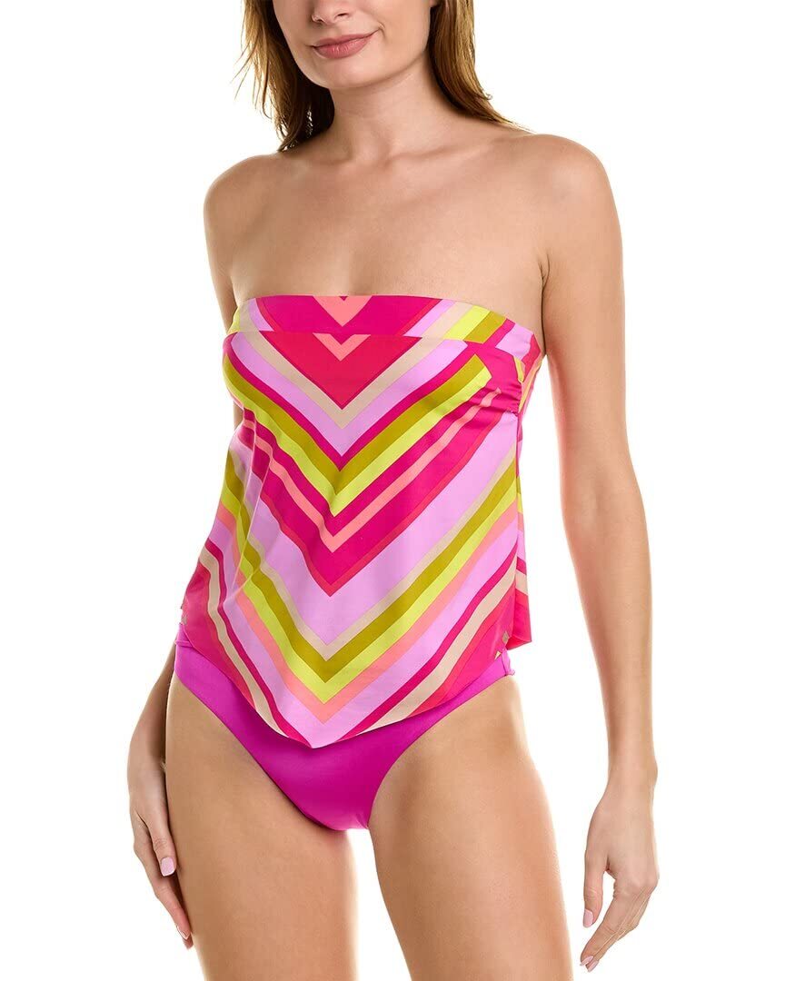 TRINA TURK Womens Waltz Multicolor Tankini Top Size 2 10529 | eBay
