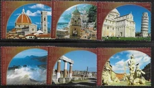 UN Scott #Geneva 402A-F, Singles 2002 Complete Set FVF MNH