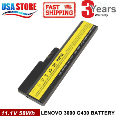 Battery for Lenovo 3000 G430 G450 G530 G550 G555 Series L08S6Y02 42T4725 laptop