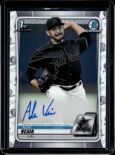 2020 Bowman Chrome Alex Vesia 1st Auto Miami Marlins CPA-AV
