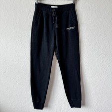 Abercrombie Fitch Mens Black Soft A F Collection Logo Jogger Sweatpants Small