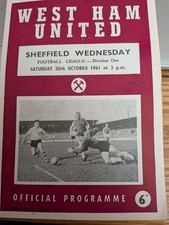 west ham utd v sheffield wednesday 28/10/1961 div1