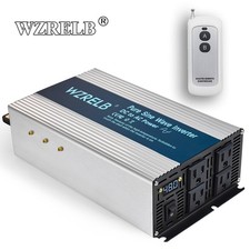 36V to 120V Power Inverter Pure Sine Wave 2000Watt Car Home Solar Truck Remote