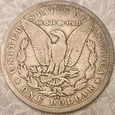 1890-CC VAM-4 Tailbar Morgan Silver Dollar - Looks VG/F - RARE CARSON CITY VAM!