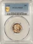 1945 MERCURY DIME - PCGS MS-65, PRETTY!