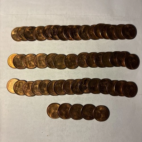 1953-S WHEAT Cents Roll Of 50 Coins Beautiful ConditionSee Pictures#1