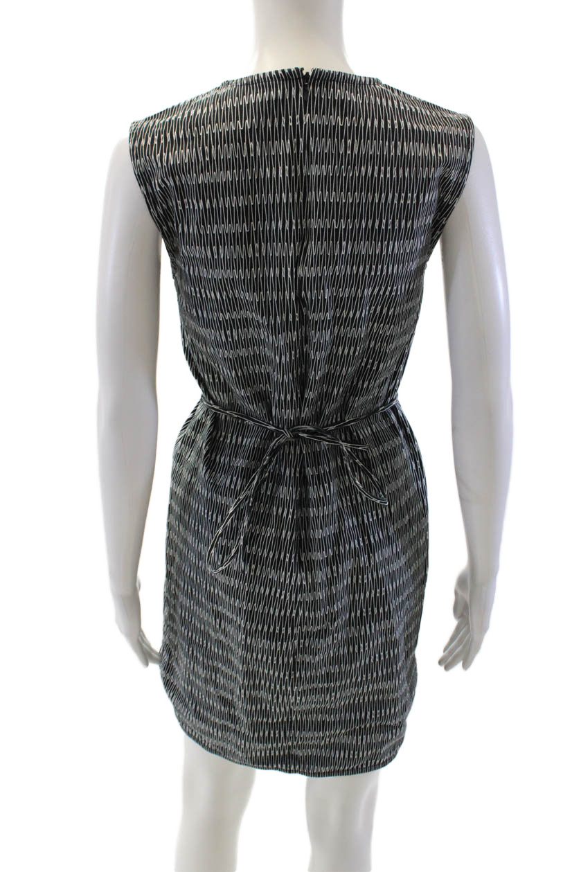 Kate Spade Saturday Womens V Neck Sleeveless Dress Black White Size Small thumbnail 3