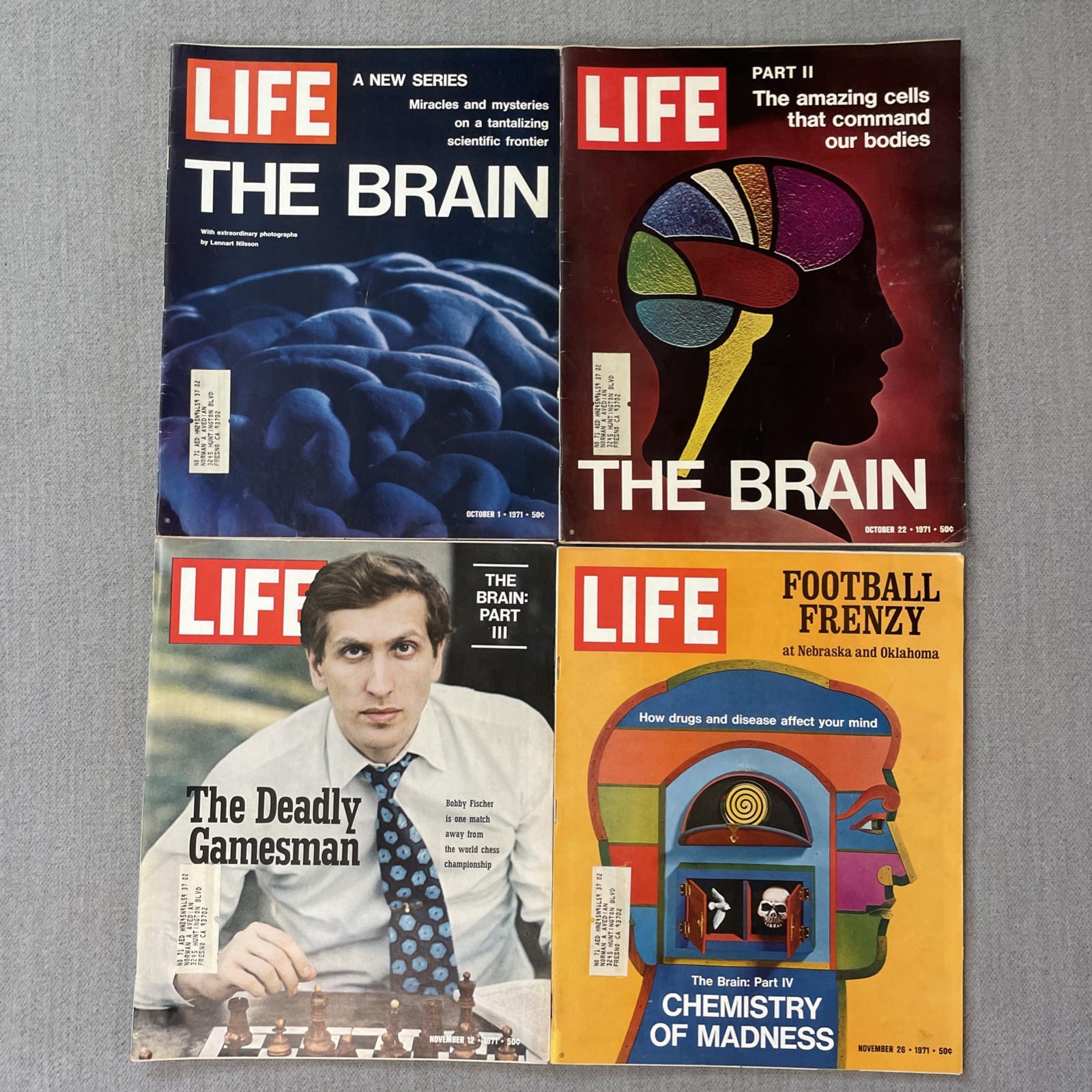 Vintage Life Magazine 1971 The Brain Part I, II, III & IV Bundle Lot Of 4