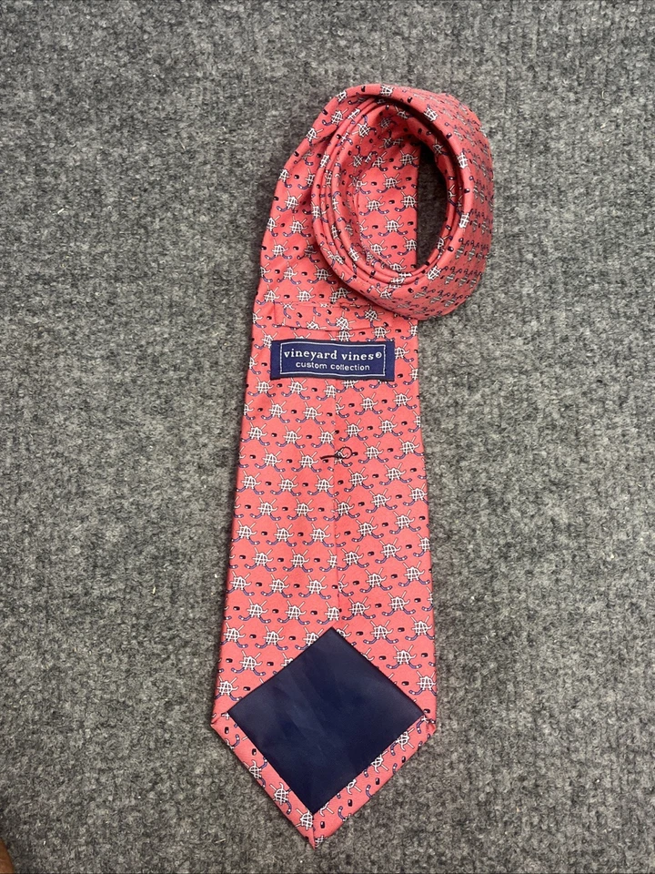 Хоккейный галстук Vineyard Vines Deerfield Academy 100% шелк синий галстук - Изображение 2 из 4