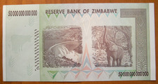 Zimbabwe 50,000,000,000,000 Fifty Trillion Dollars Vintage Banknote 2008