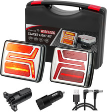 Wireless Trailer Light, Magnetic Towing Lights Kit for Trailers, Rechargeable LE