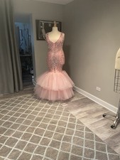 Prom Dress Pink Size Xl. Is Missing Two Gems But It Is Good Condition.!