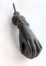 Beautiful Antique France Cast Iron Door Knocker In The Form Of A Hand