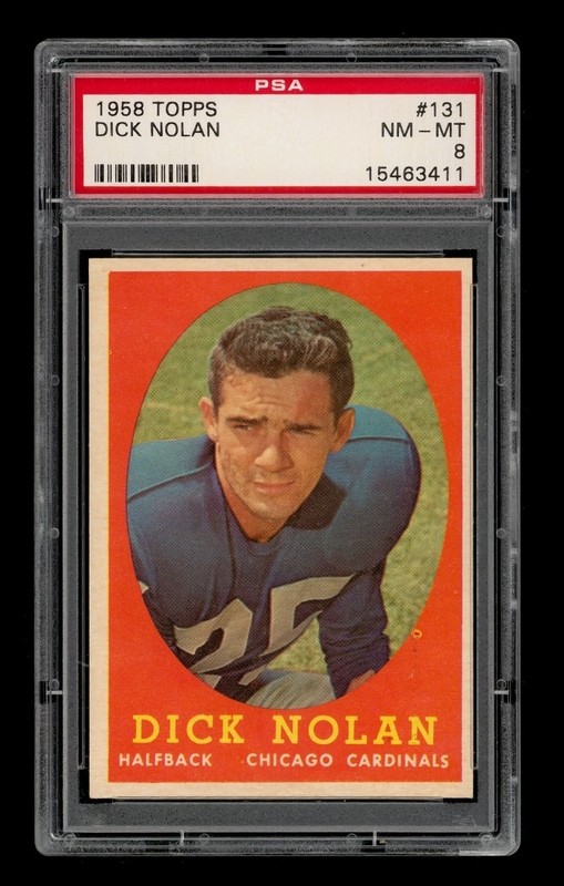 1958 Topps Set-Break #131 Dick Nolan PSA 8 NM-MT