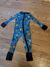 HALLOWEEN Kiki + Lulu Convertible Footie 6-12m Zippy Haunted House bamboo GUC