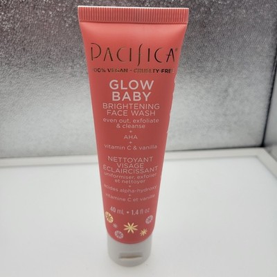 Pacifica Glow Baby AHA Brightening Face Wash Travel/Mini Size 1.4 oz New/Sealed