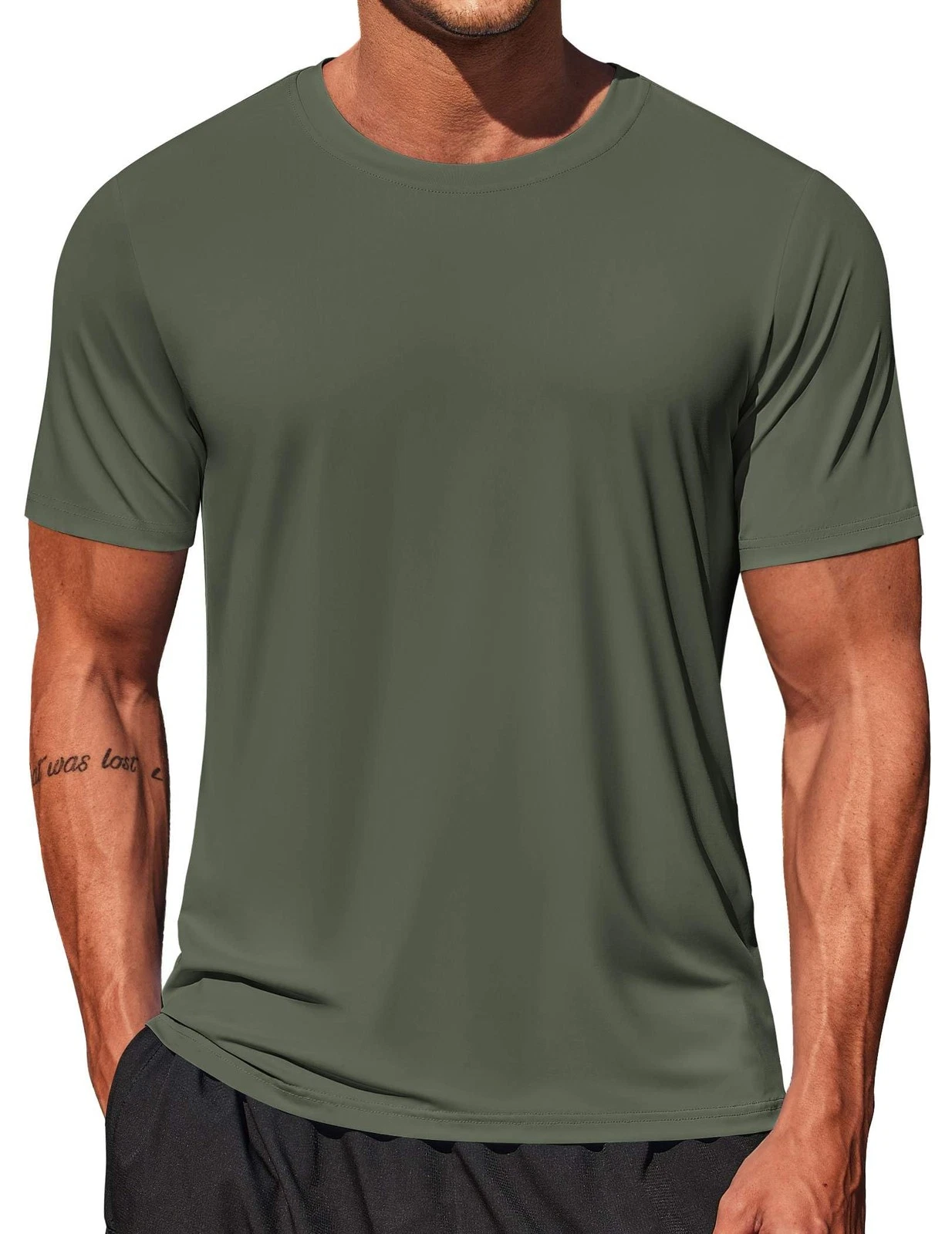 Men's UPF 50+ Sun Protection Shirts Swim UV Quick Dry Short Sleeve T-Shirts f...
