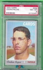 1970 Topps Cookie Rojas #569 - PSA 8 NM-MT - St Louis Cardinals