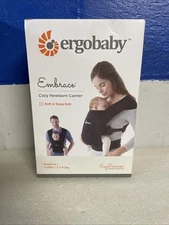 Ergobaby Embrace Cozy Newborn Carrier For Newborn Babies 7-25lbs Pure Black New