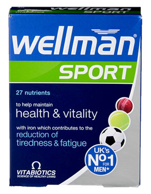 Vitabiotics Wellman Sport Gesundheit Vitalität Verringert Müdigkeit & 30 Tablets