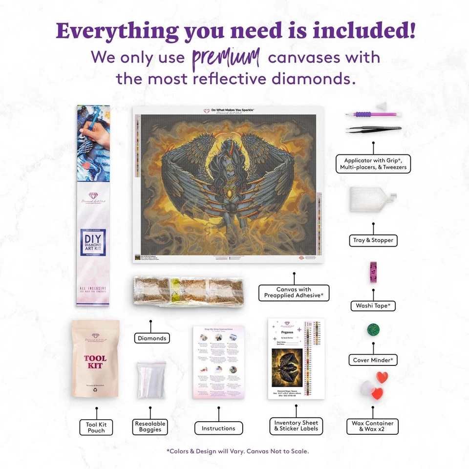 DIY Diamond Art Kit Pegasus by Sarah Richter – Diamond Art Club 31.9”*25.6”