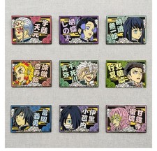 SET OF 9 Anime Characters Enamel 2.9" Pin Metal Badge Collectible