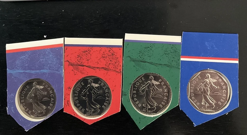 FDC : 2 Francs semeuse 1996, 1997, 1998 et 1999 neuves/scellées - Photo 2/2