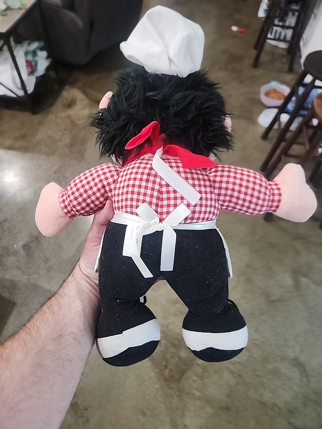 Vintage Rare 1992 Showbiz Pizza Pasqually The Chef 14” Plush Chuck E. Cheese