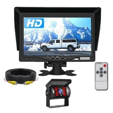 7 Inch Reverse Camera Car Back Up Camera System HD Monitor 10m Av For RV Truck