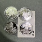 SMI Walking Liberty 1 oz .999 Silver Round..has milk spots, Lot Of 4