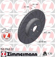 1X Zimmermann Bremsscheibe Formula F 150.2960.32 FüR BMW 5Er G30 F90 Touring G31