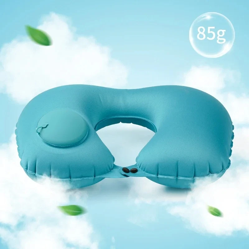 Inflatable U-Shape Travel Neck Pillow Portable Foldable for Outdoor Trips
